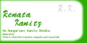 renata kanitz business card